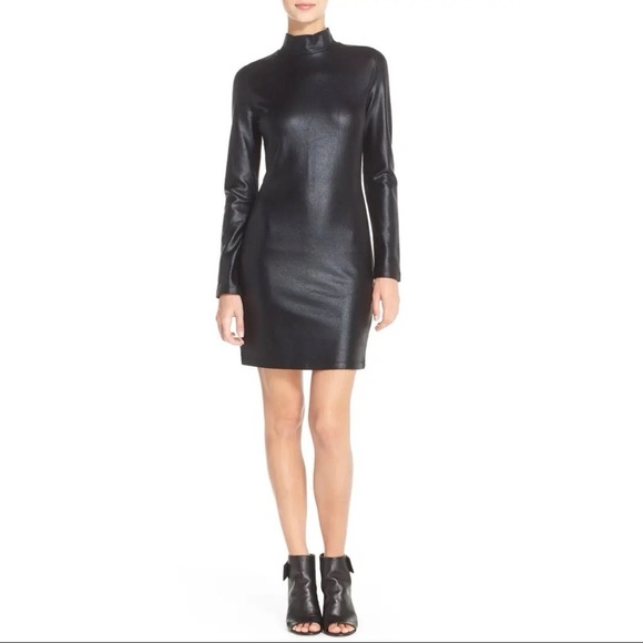 French Connection Turtleneck Shimmer Ponte Sheath Dress - Picture 5 of 12